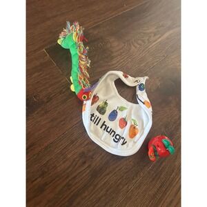 World of Eric Carle The Very Hungry Caterpillar Bib and Toy Bundle 3pc Set